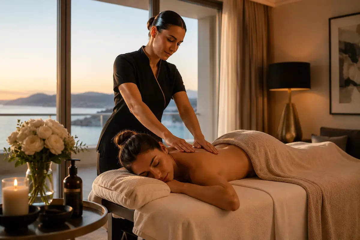 Spa et massage à domicile en villa — conciergerie bien-être Saint-Tropez