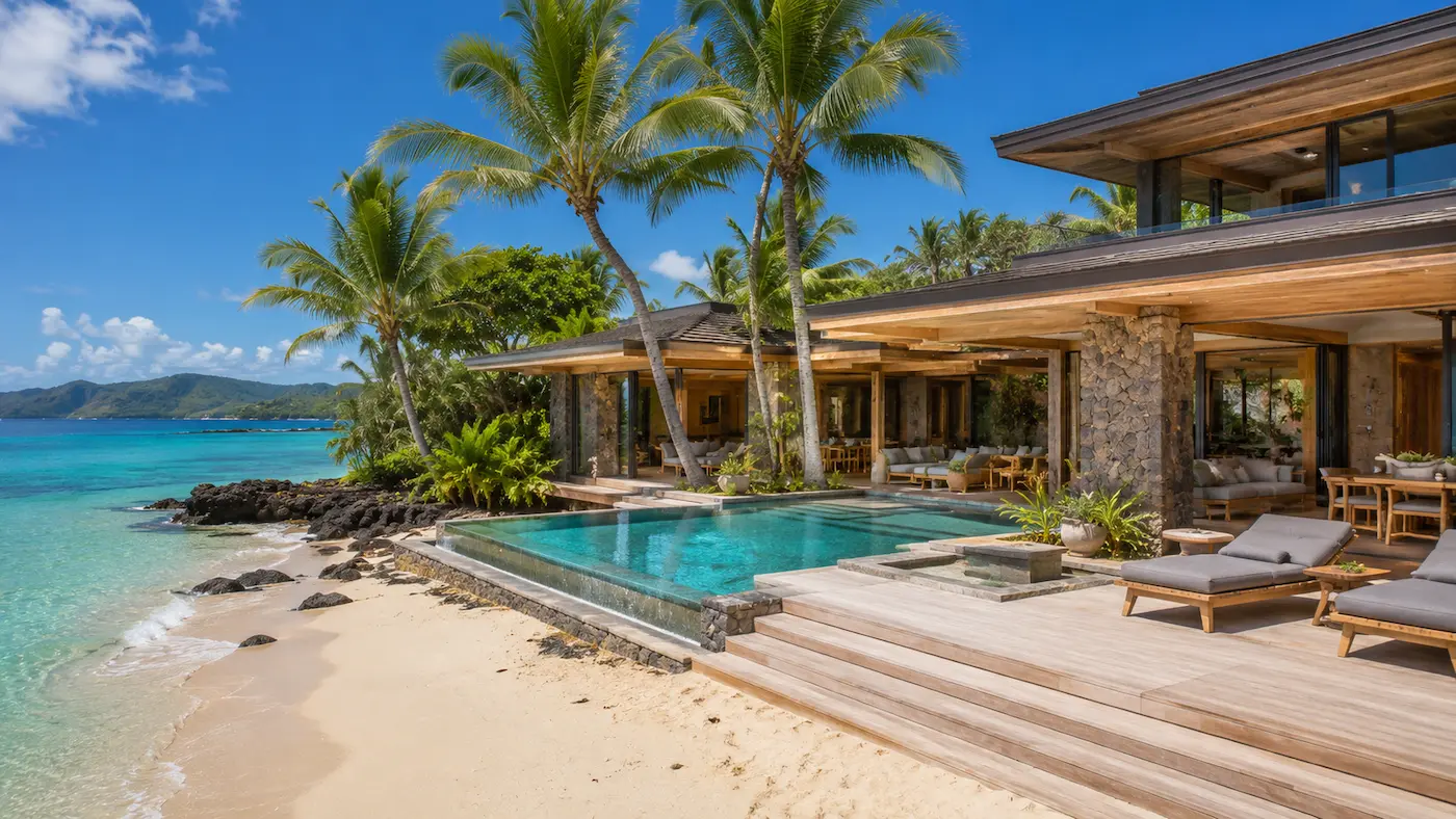 Villa Tahiti Beach — villa pied dans l'eau Pampelonne