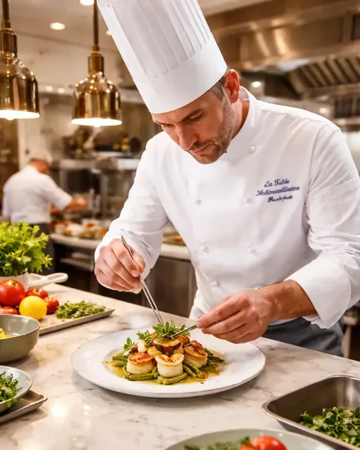 Portrait de Marc Villeneuve, chef gastronomique à Saint-Tropez
