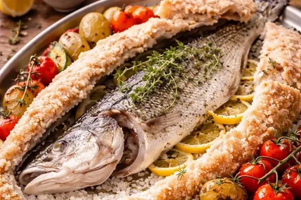 Loup de mer en croûte de sel — plat signature de La Table Méditerranéenne